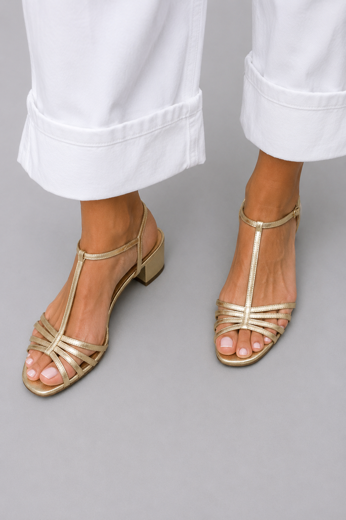 Vese | Sandales à Talons Métallisés